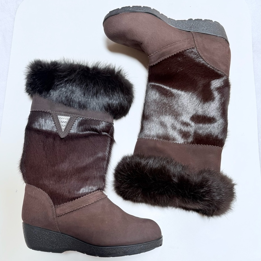 Sorel Dark Brown Fur-Trimmed Winter Boots
